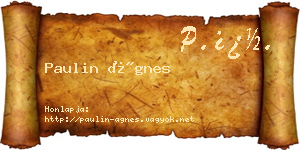 Paulin Ágnes névjegykártya